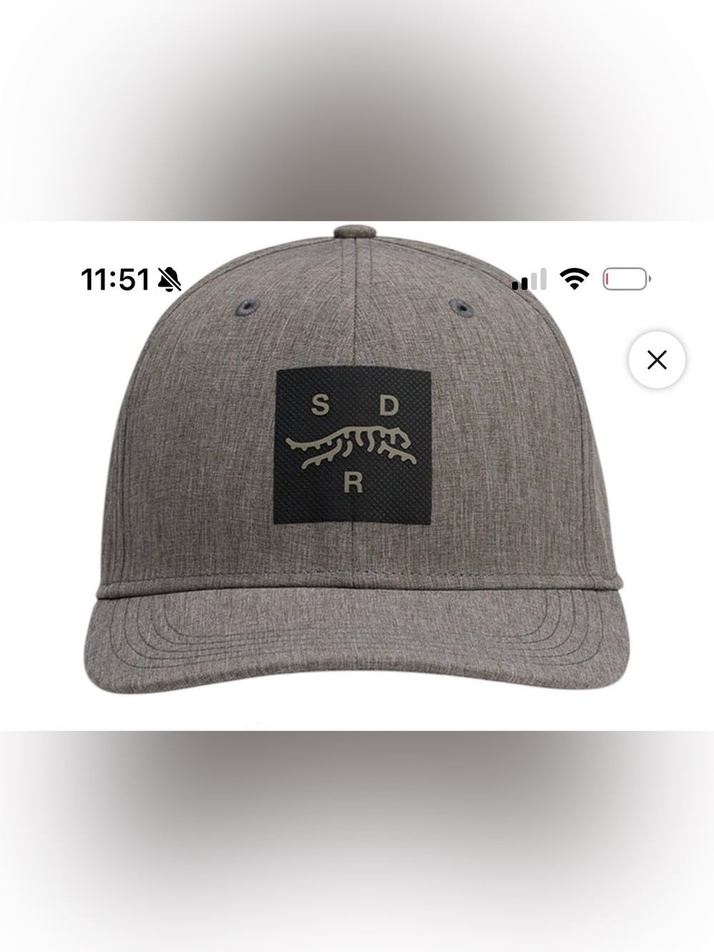Sun Day Red Tiger Woods Lockup Perflcon Snapback Hat Gray Shadow XS LS005614
